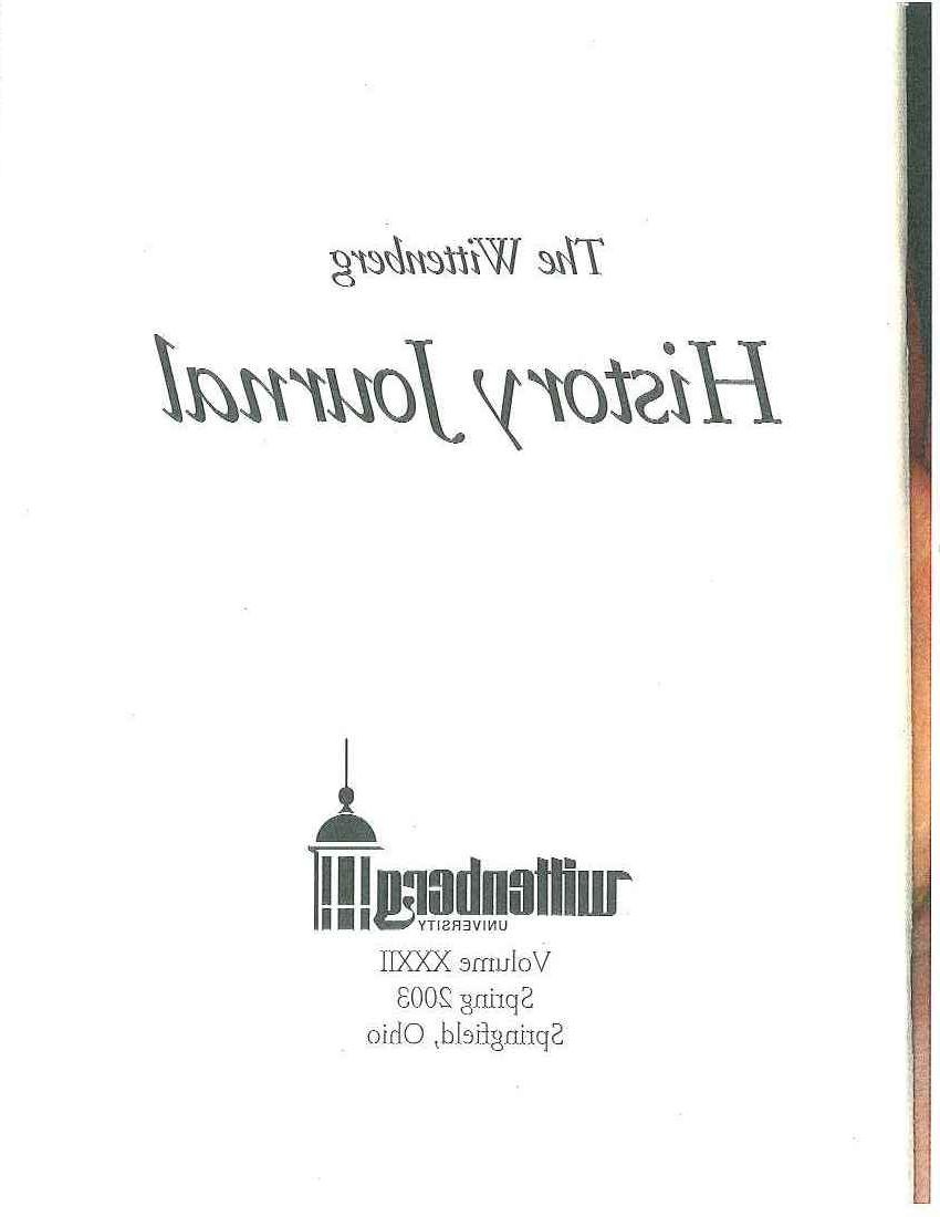 2003 History Journal Cover