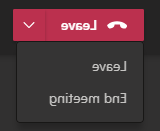 Teams Meeting Leave Menu
