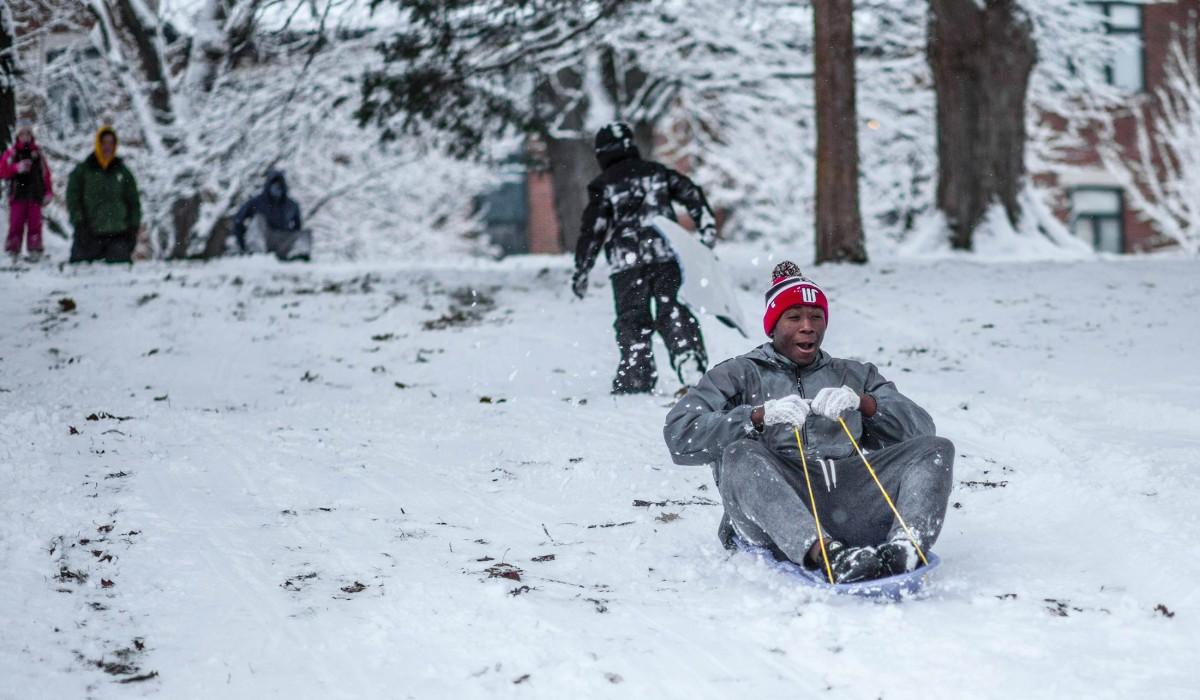 Sledding in Myers Hollow